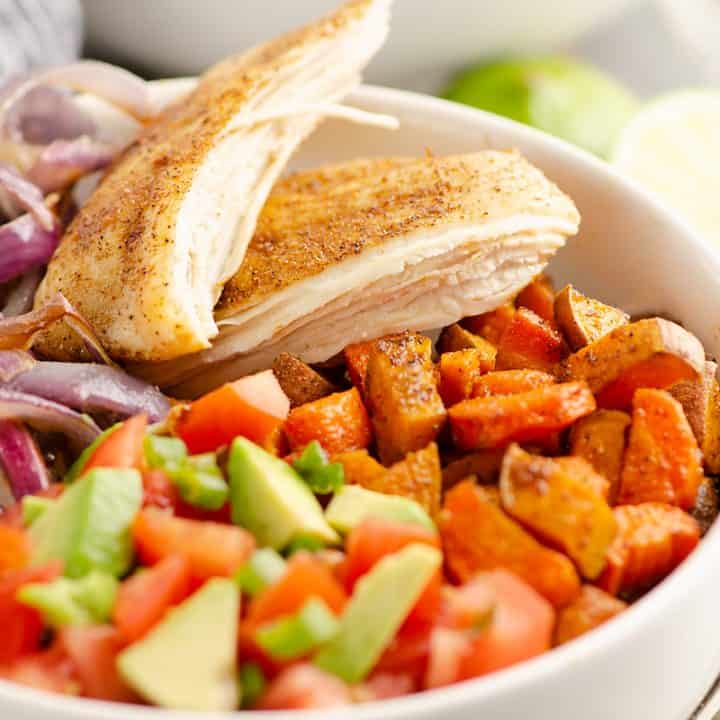 Chipotle Chicken & Root Vegetable Bowls