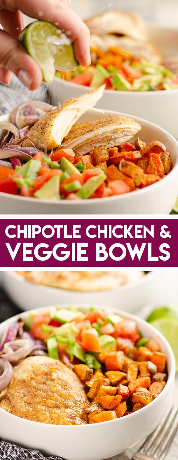 Chipotle Chicken & Southwest Root Vegetable Bowls