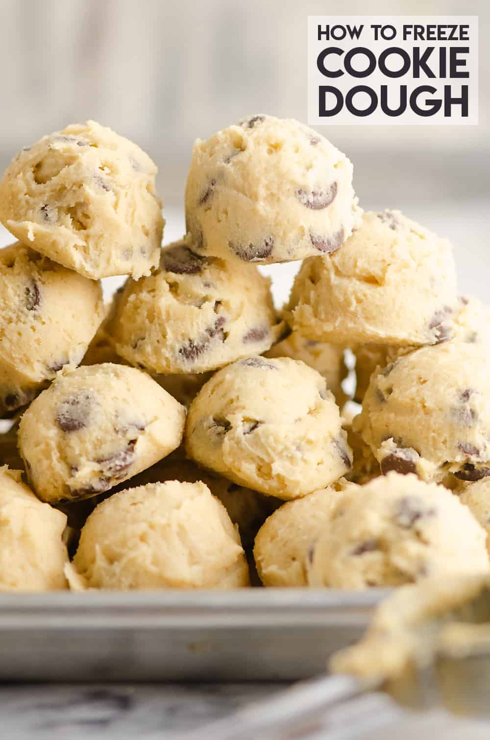Frozen Chocolate Chip Cookie Dough Pucks