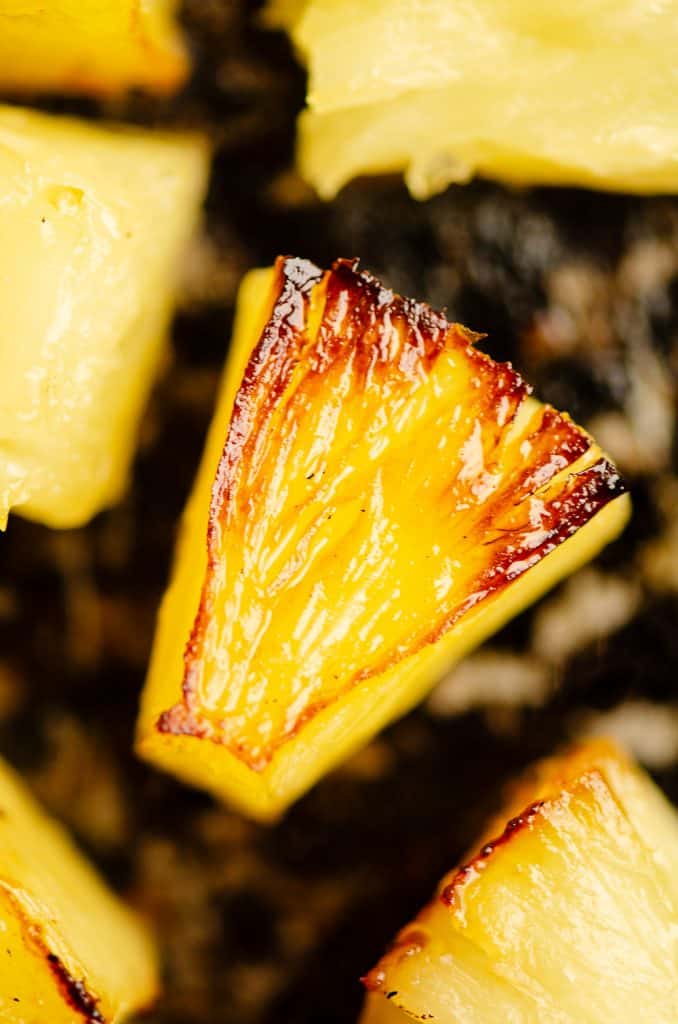 Roasted Pineapple on sheet pan