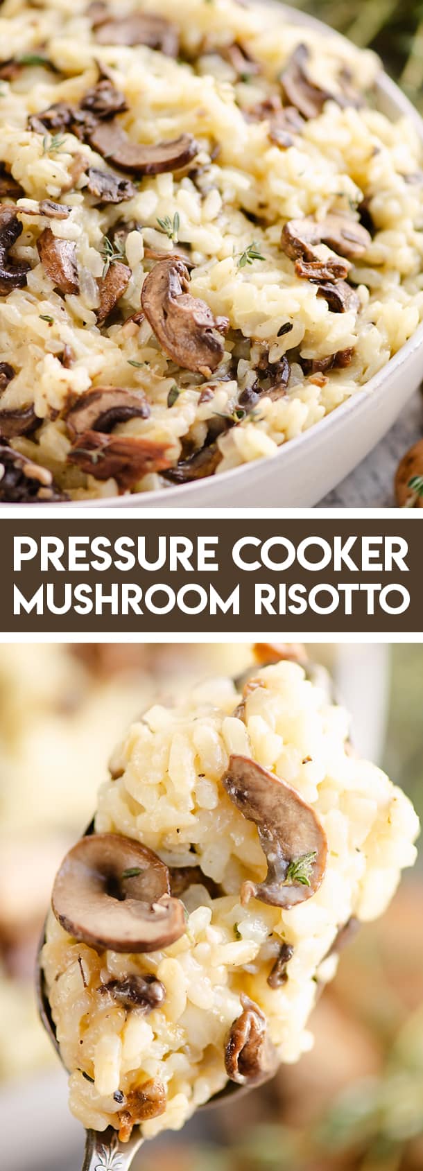 Pressure Cooker Mushroom Risotto