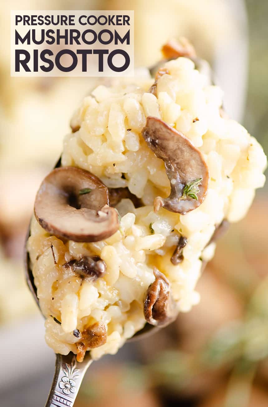 Pressure Cooker Mushroom Risotto