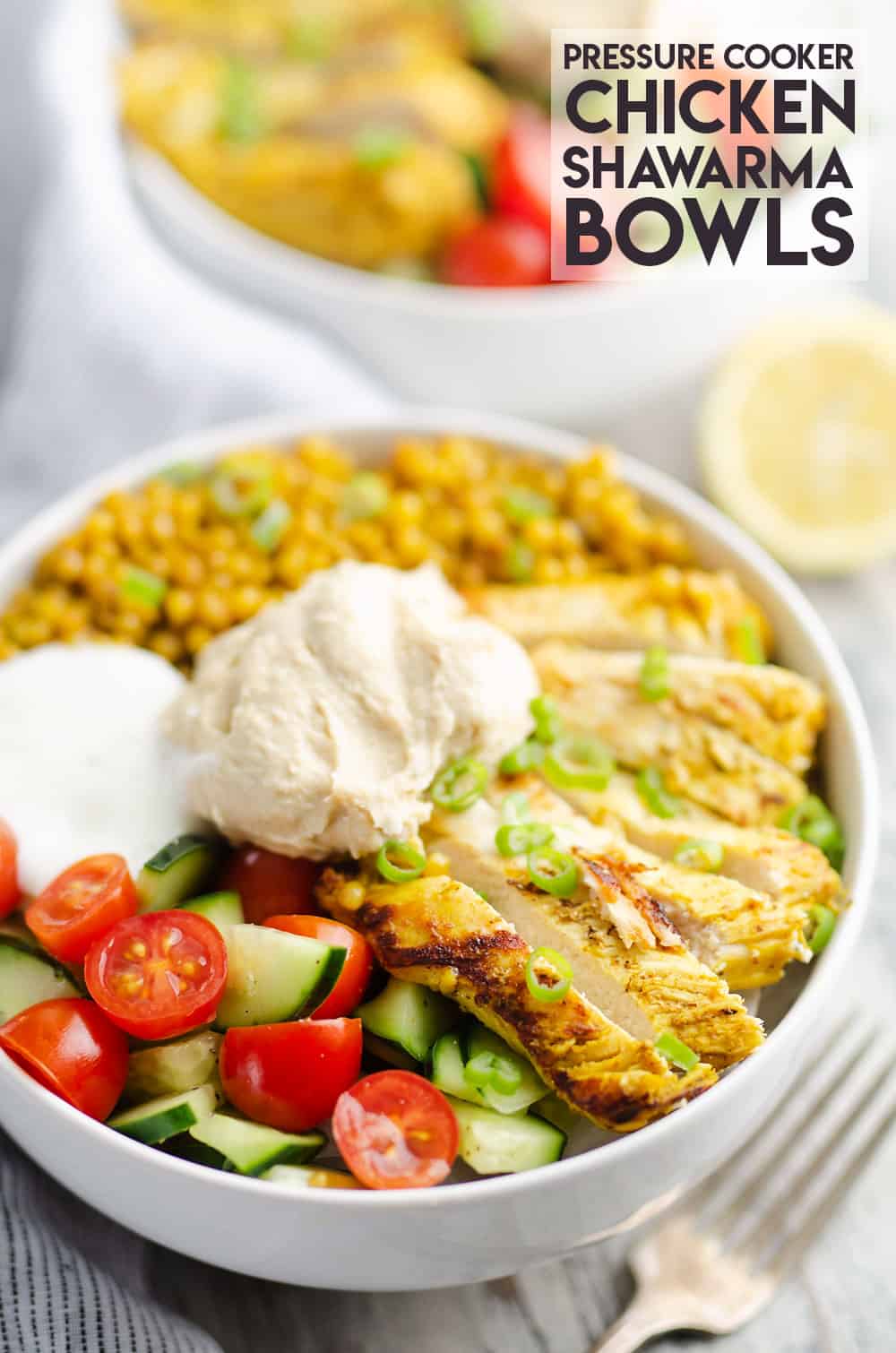 Pressure Cooker Chicken Shawarma Couscous Bowls