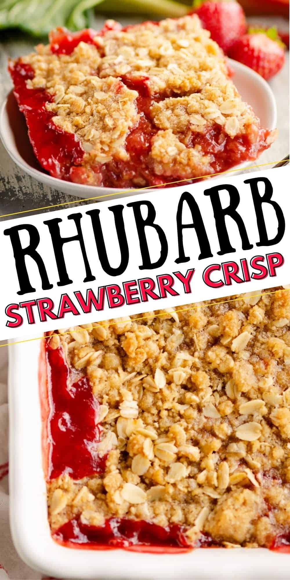 Strawberry Rhubarb Crisp Bars