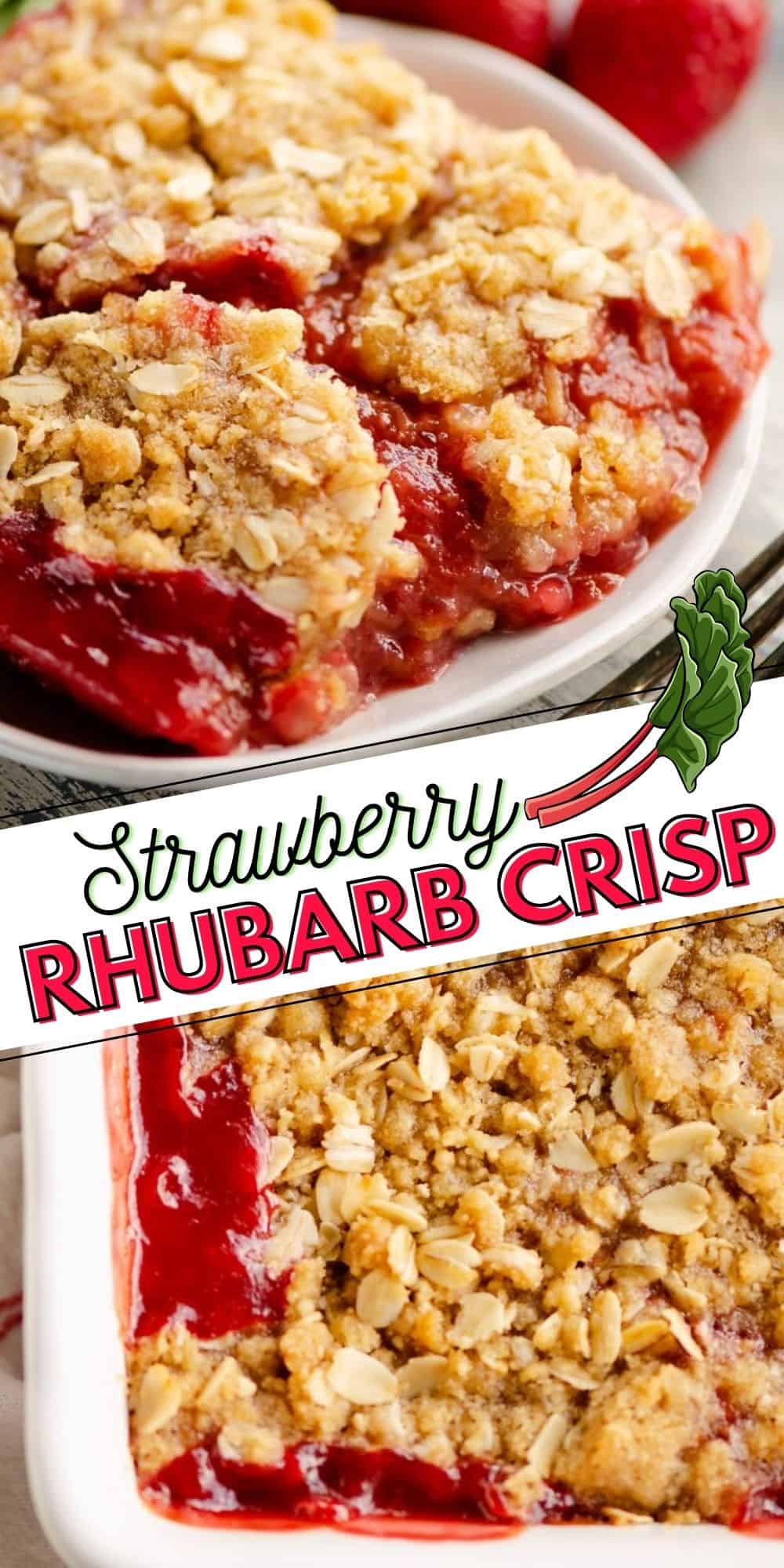 Strawberry Rhubarb Crisp Bars