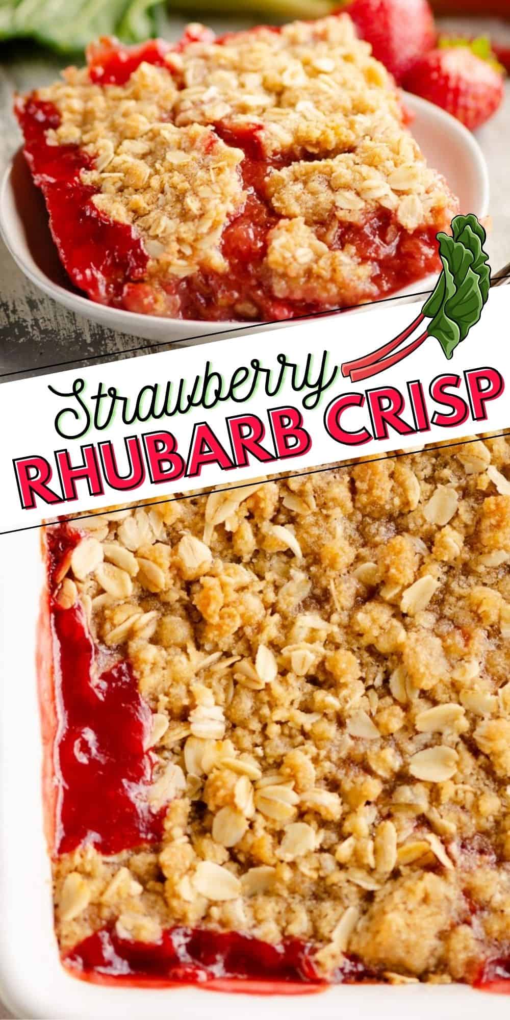 Strawberry Rhubarb Crisp Bars