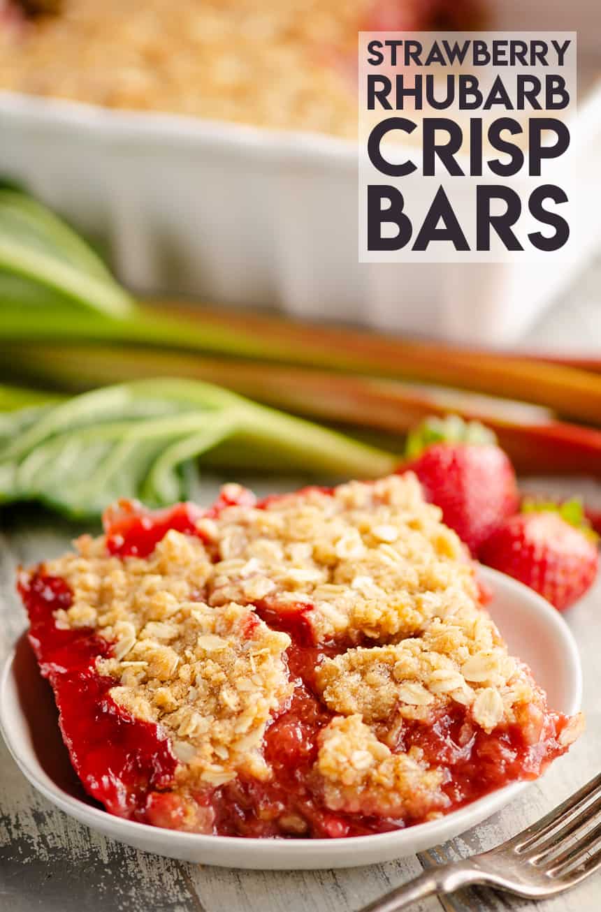 Strawberry Rhubarb Crisp Bars