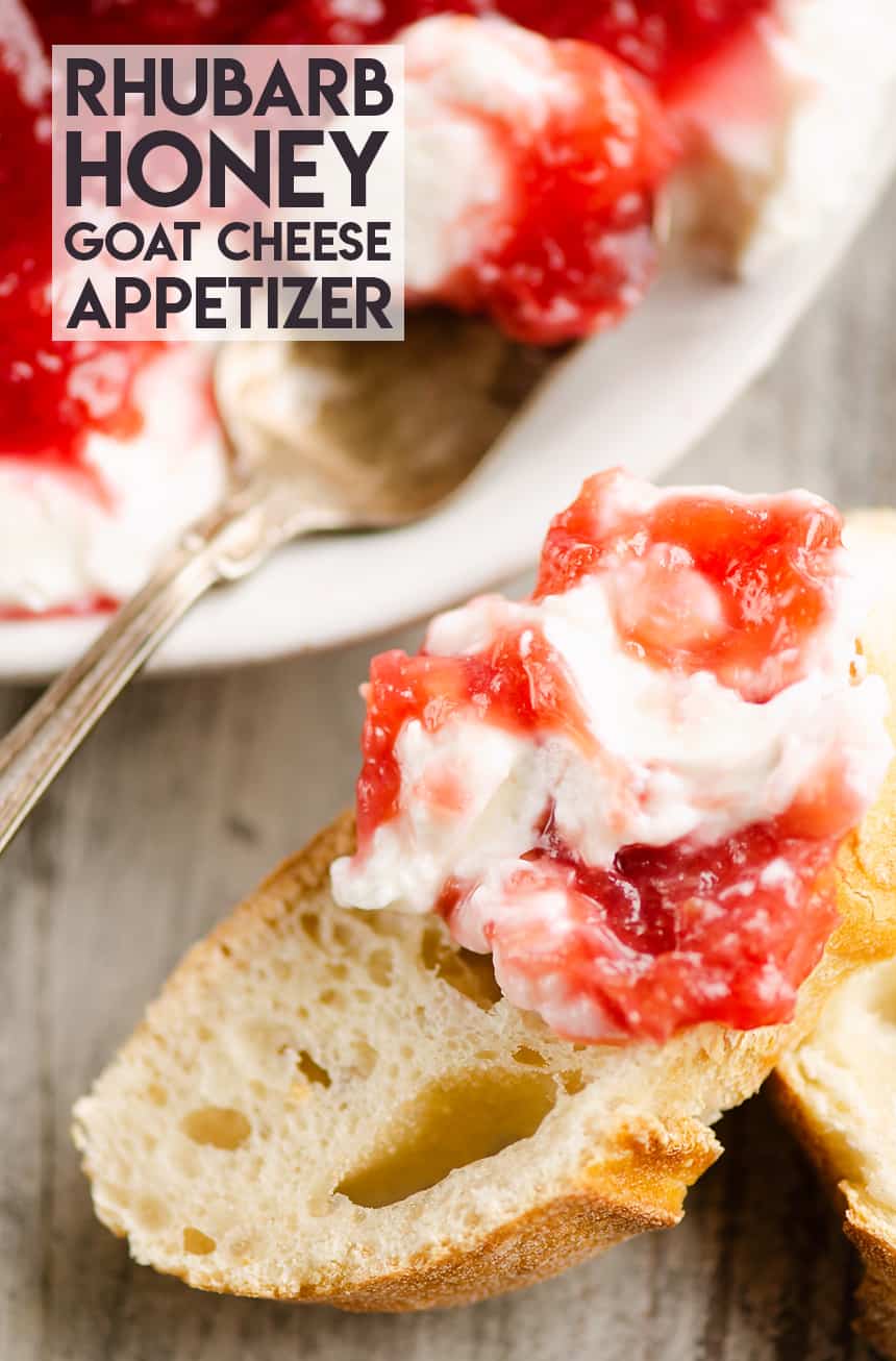 Rhubarb Honey Goat Cheese Appetizer