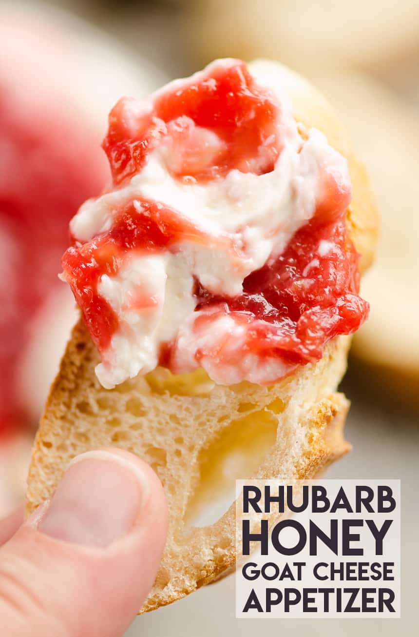 Rhubarb Honey Goat Cheese Appetizer