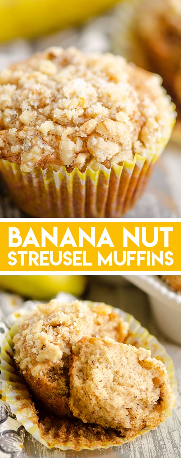 Banana Nut Streusel Muffins