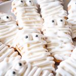 Mummy Nutter Butter Cookies on white plate