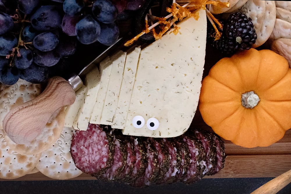 bleu cheese ghost on cheese board