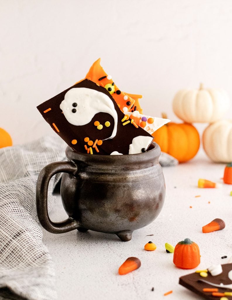 alloween Ghost Bark in black mug