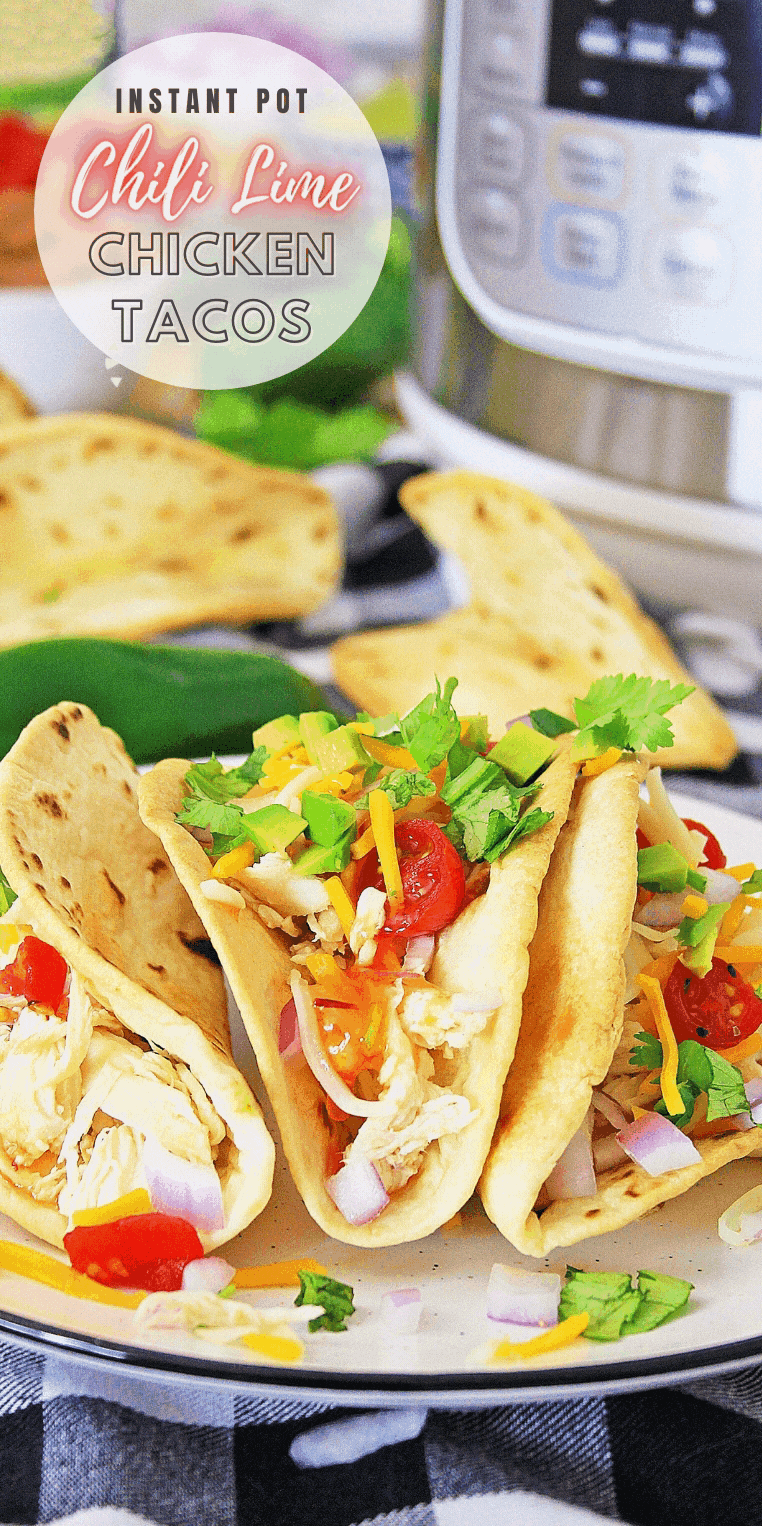 Pressure Cooker Chili Lime Chicken Tacos