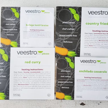 Veestro Plant Based Meals in packaging