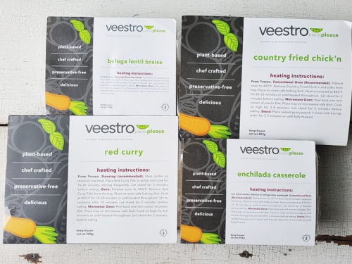 Veestro Plant Based Meals in packaging