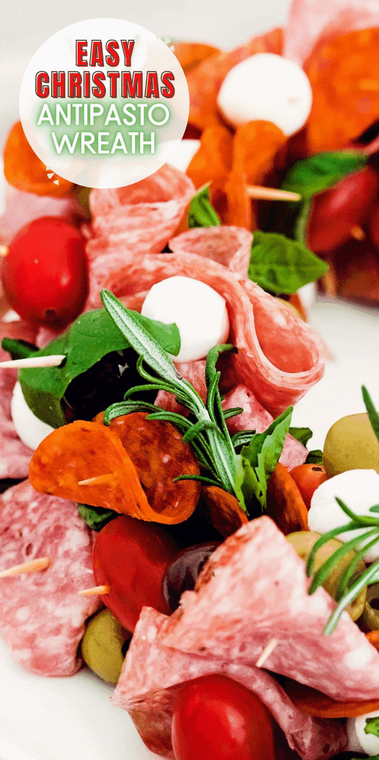 Easy Christmas Antipasto Wreath