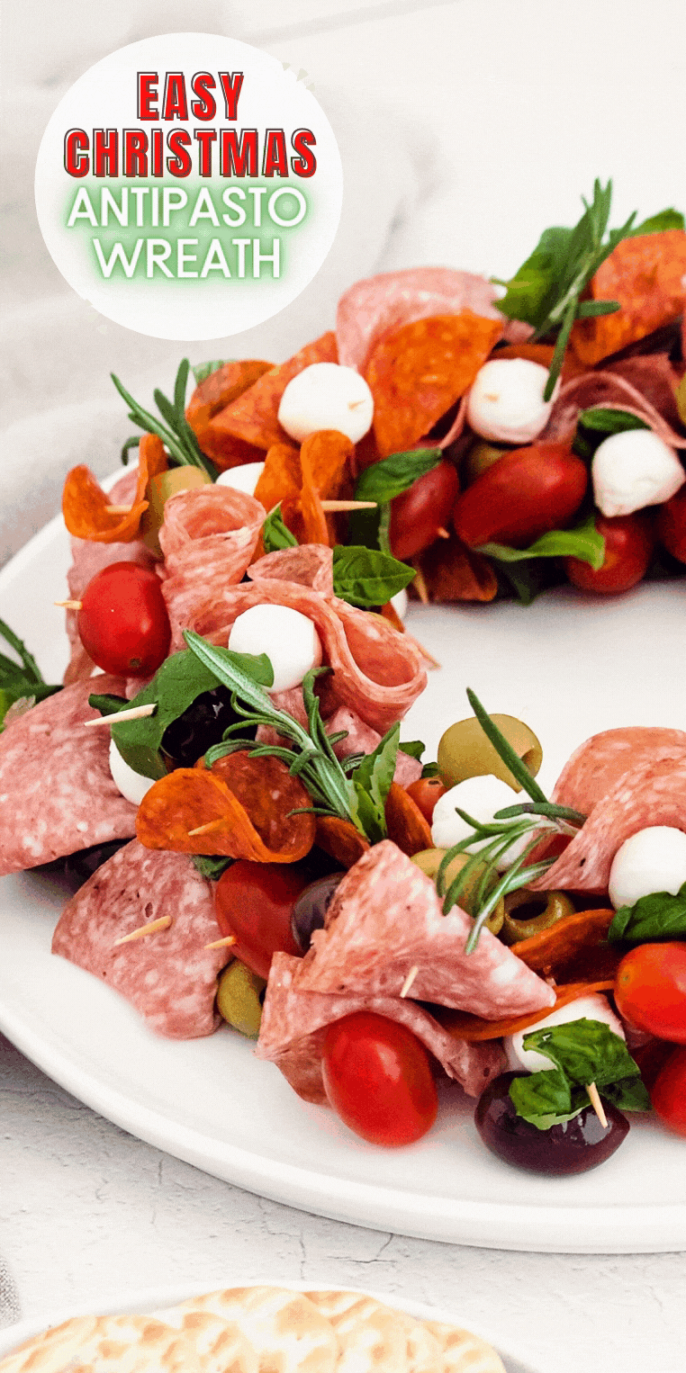 Easy Christmas Antipasto Wreath