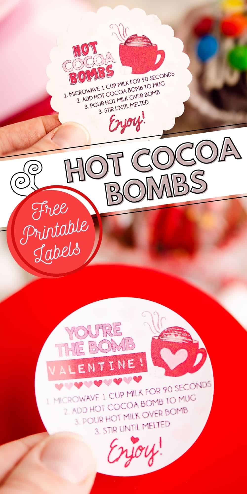 Free Printable Hot Cocoa Bomb Labels
