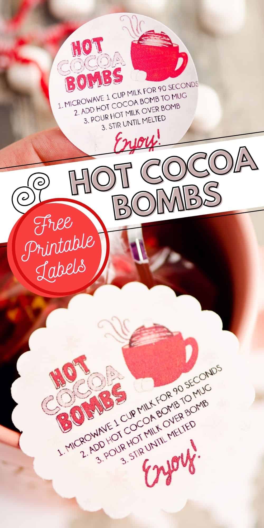 Free Printable Hot Cocoa Bomb Labels
