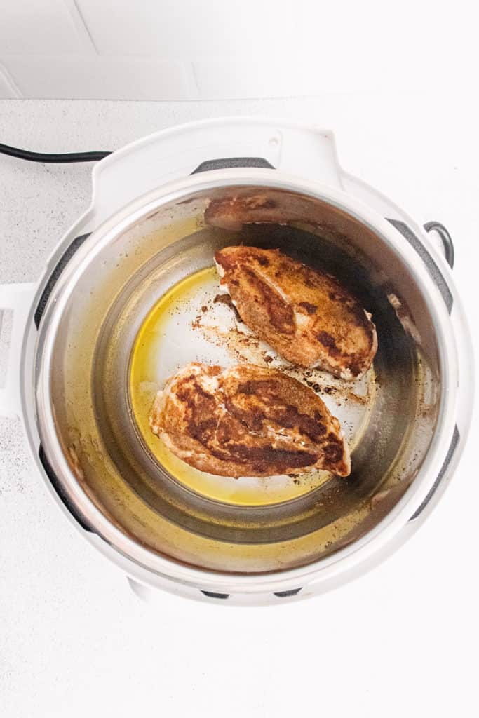 chicken breasts seared in instant pot