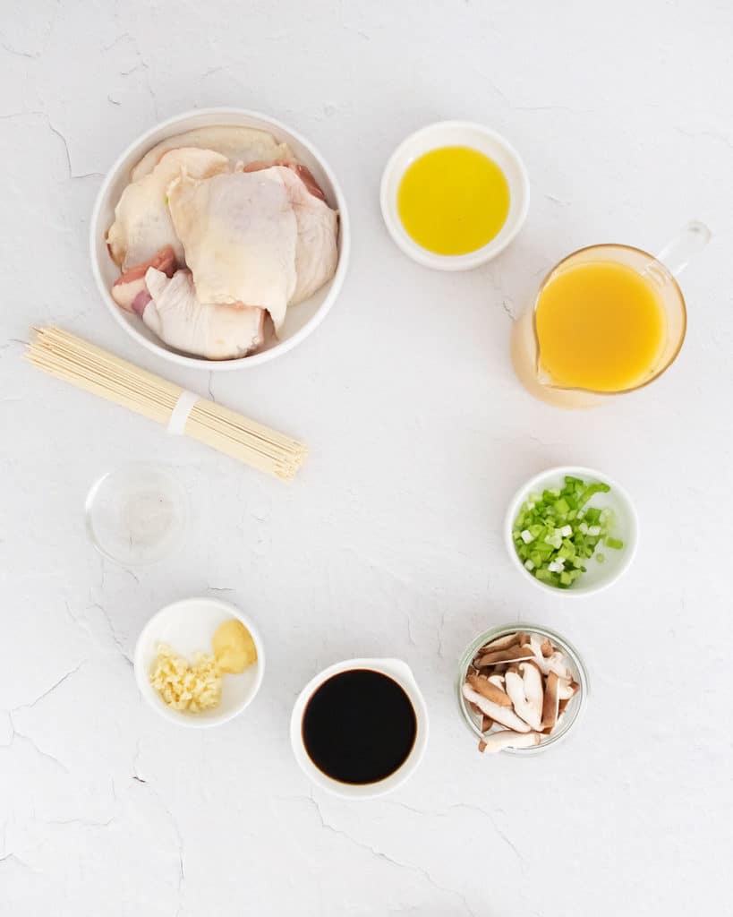 Chicken Ramen ingredients