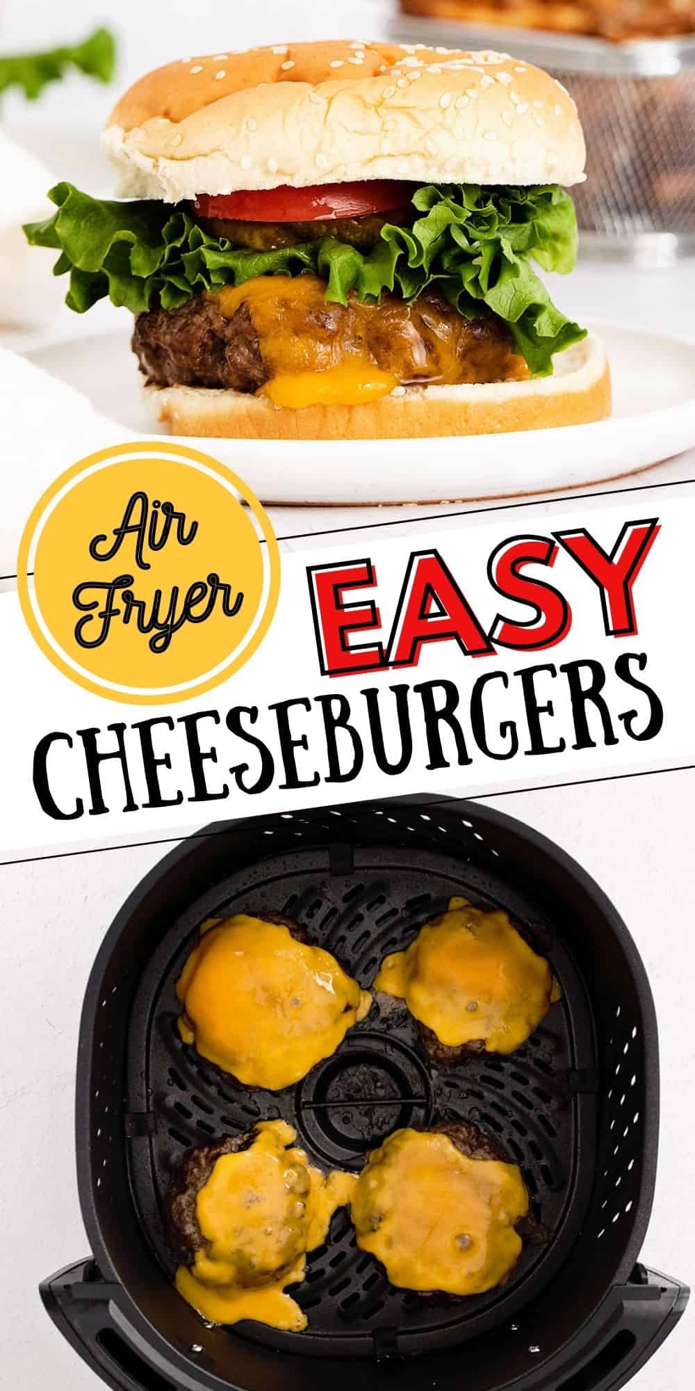 Air Fryer Cheeseburgers Easy 15 Minute Recipe