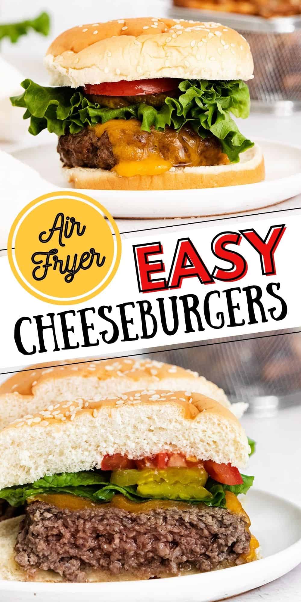 Air Fryer Cheeseburgers | Easy 15 Minute Recipe