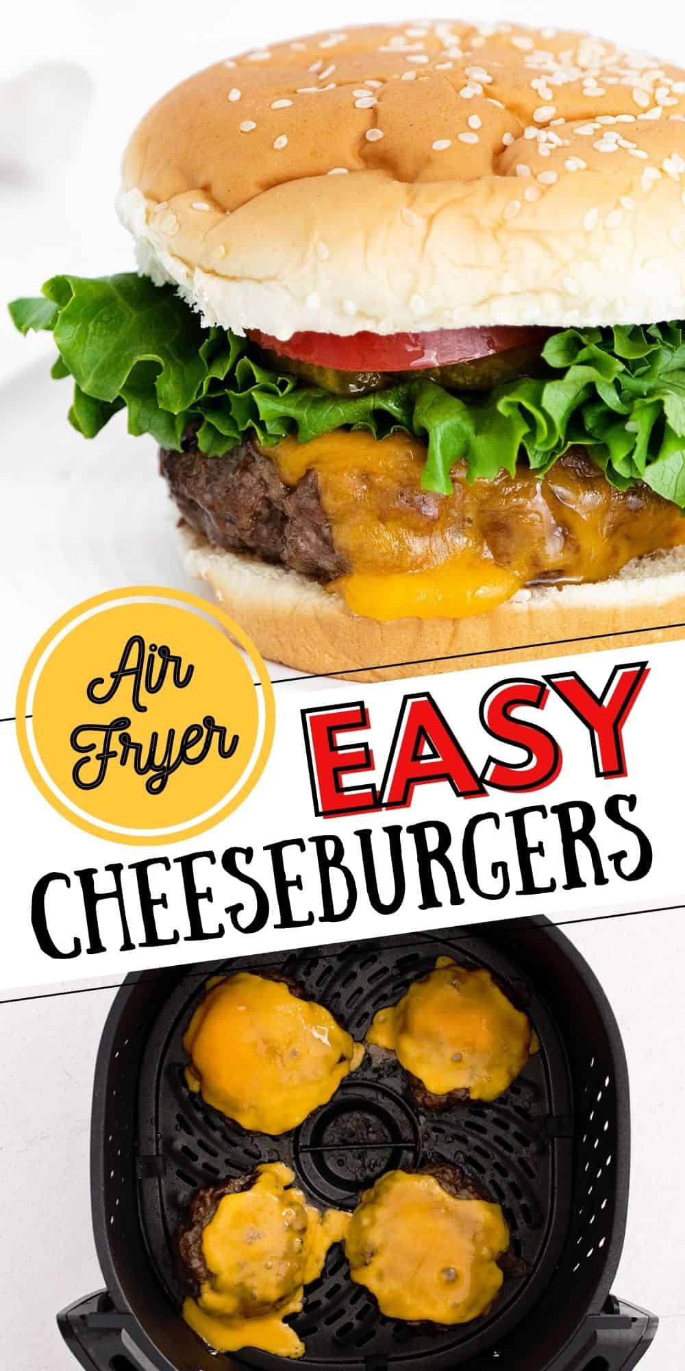 Air Fryer Cheeseburgers Easy 15 Minute Recipe