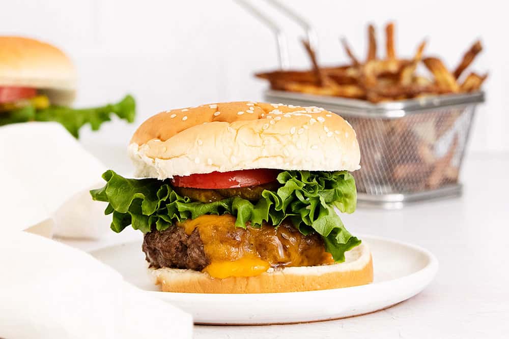 Air Fryer Cheeseburgers