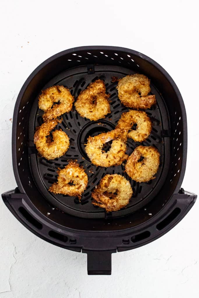 coconut shrimp in Air Fryer basket