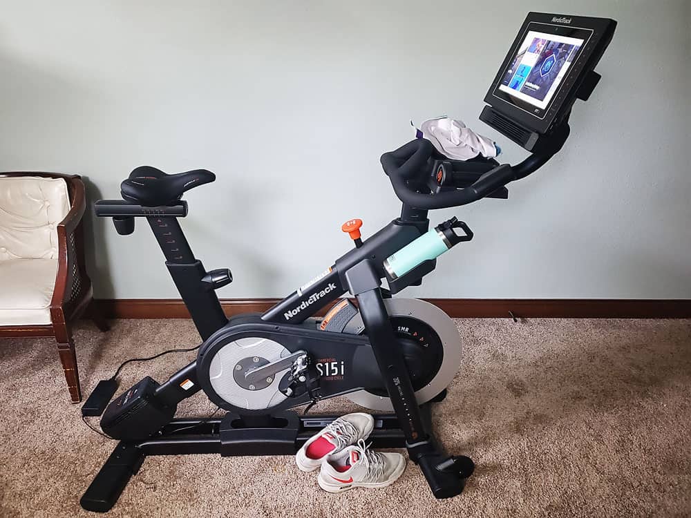 Norditract s15i spin bike in bedroom