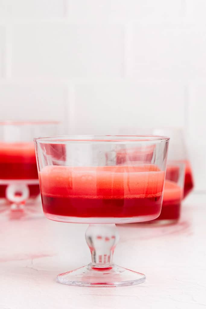 layered jello in cup