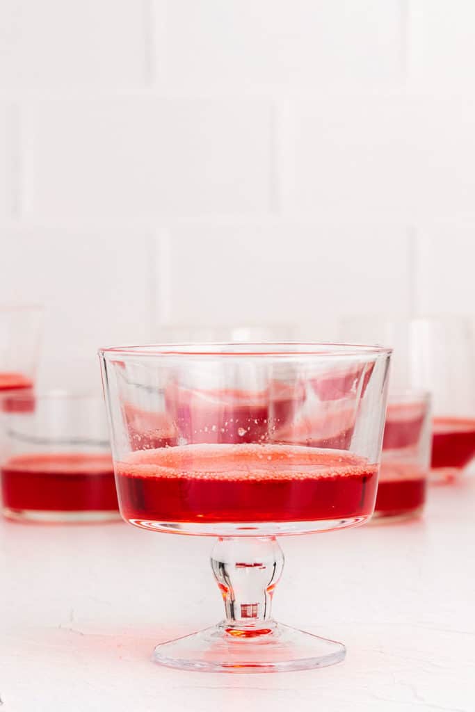 jello in glass cup