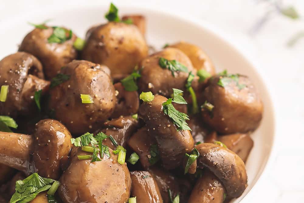 sauteed mushrooms in bowl