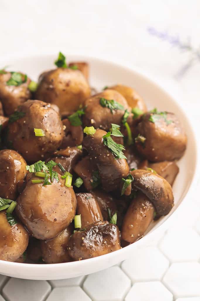 sauteed mushrooms in bowl