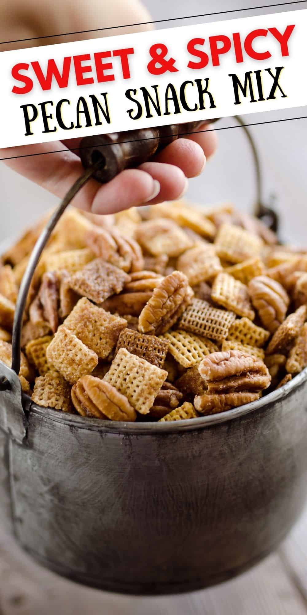 Sweet & Spicy Pecan Snack Mix - 10 minute treat