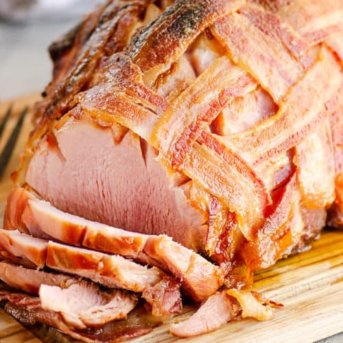 Candied Bacon Double Smoked Traeger Ham