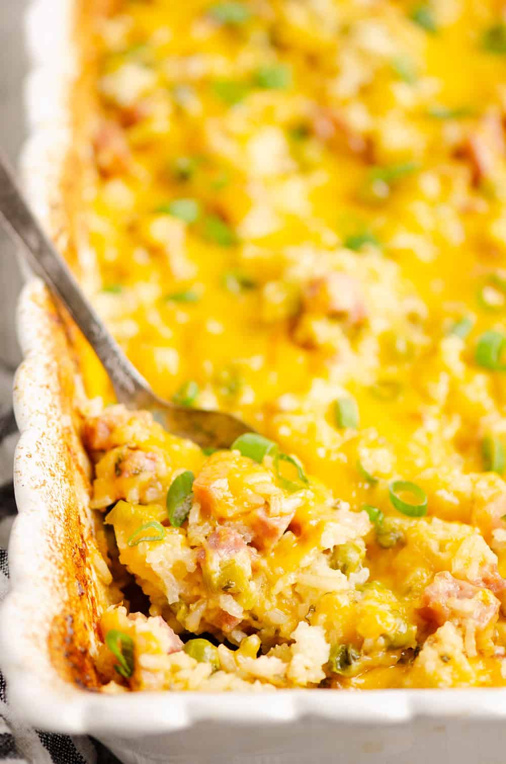 Cheesy Ham & Rice Casserole
