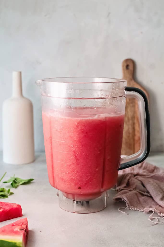 watermelon wine slushies in blender