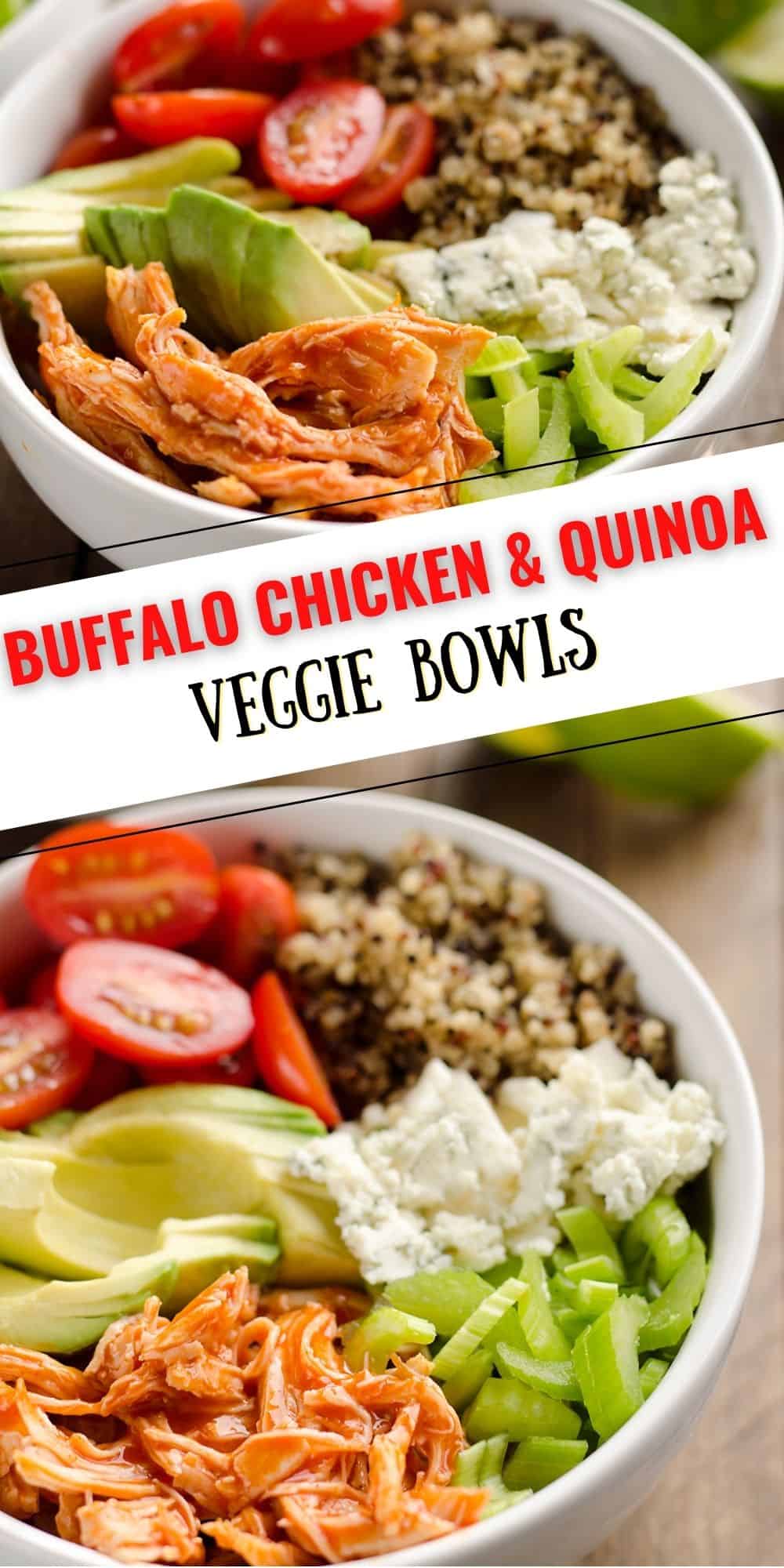 Buffalo Chicken & Quinoa Veggie Bowls
