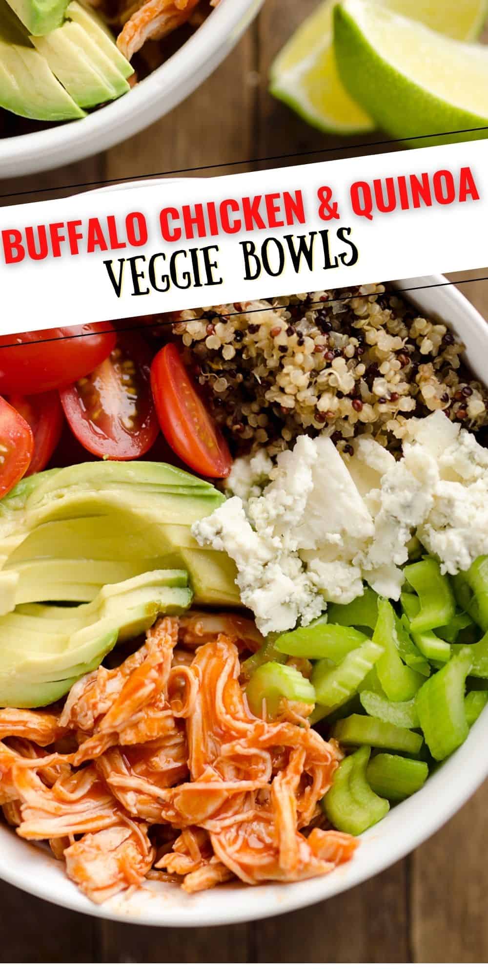 Buffalo Chicken & Quinoa Veggie Bowls
