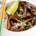 Instant Pot Sesame Ginger Beef with Rice