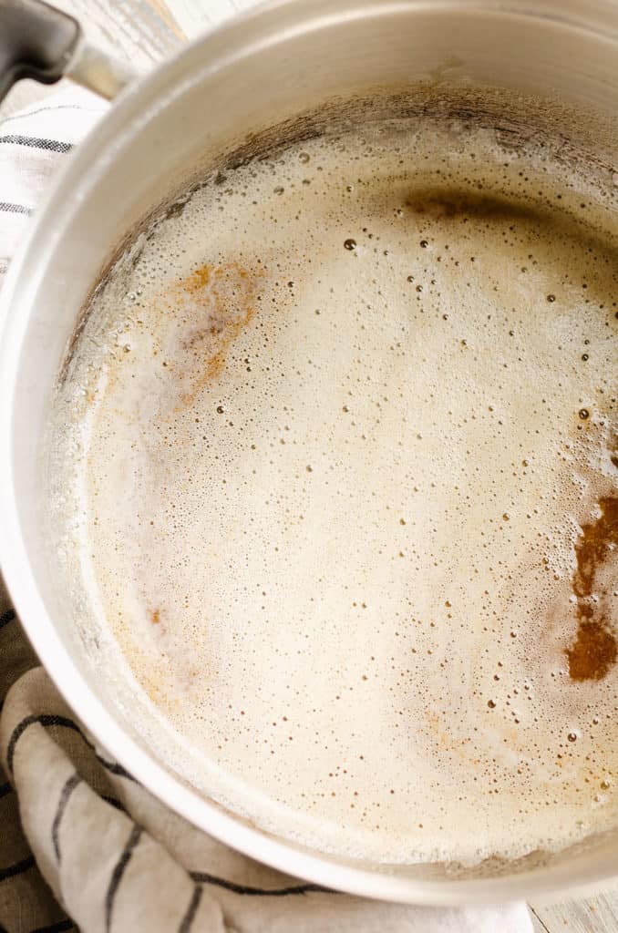 brown butter in pan