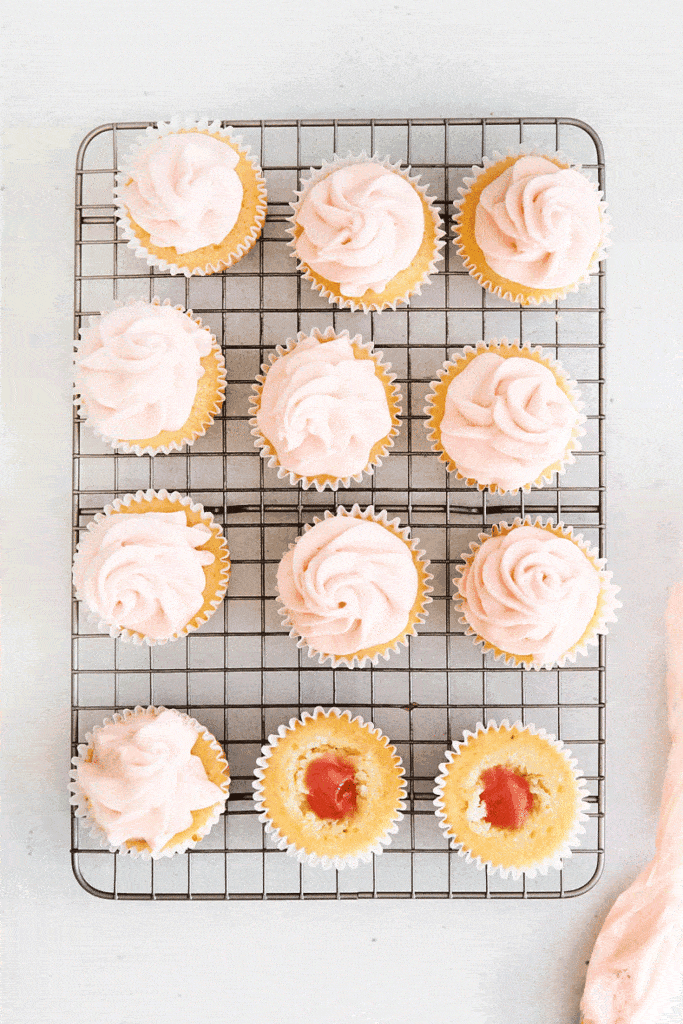 Rhubarb Honey Cupcakes