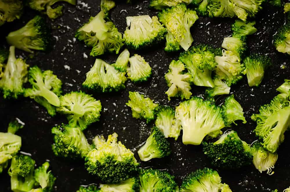 sauteed broccoli in pan with butter