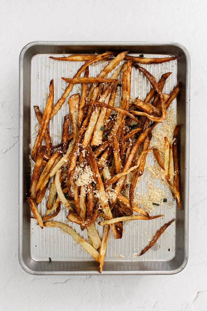 french fries on sheet pan