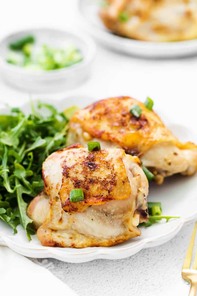 ranch chicken thighs topped with green onions