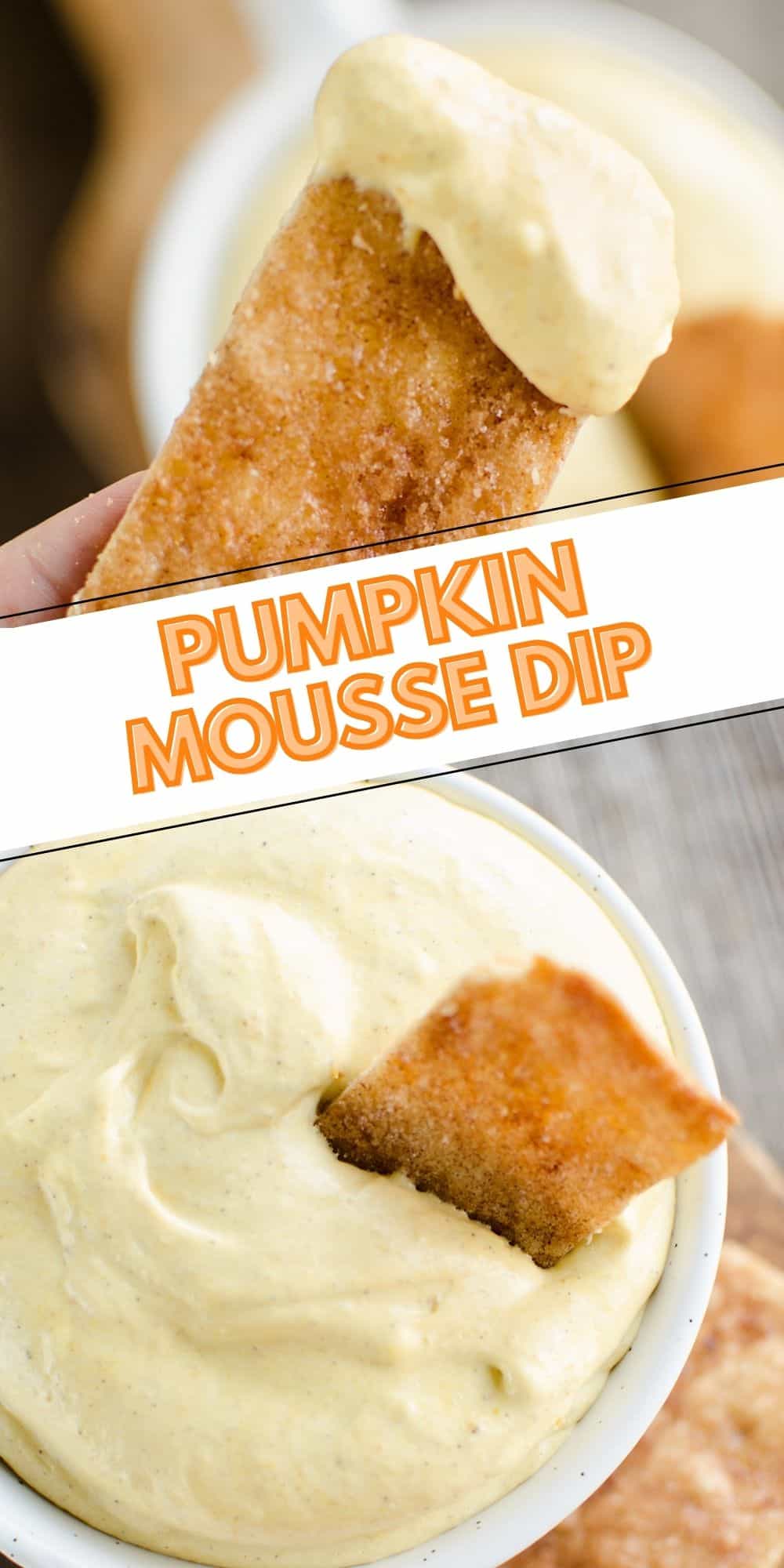 Pumpkin Mousse Dip with Pie Crust Dippers