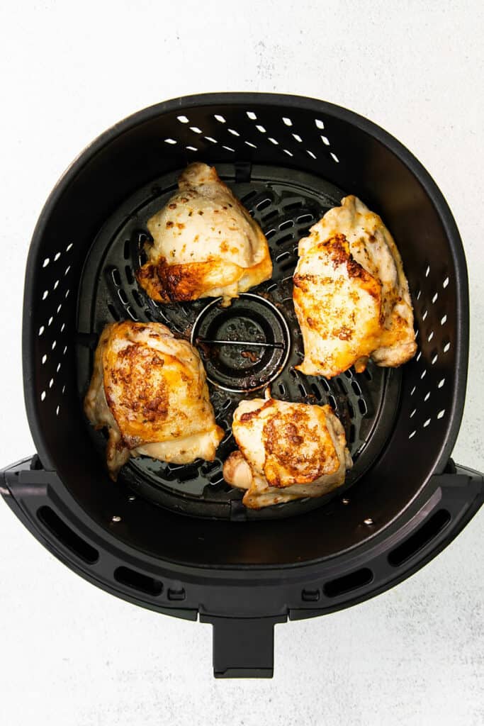 crispy chicken ranch thighs in basket